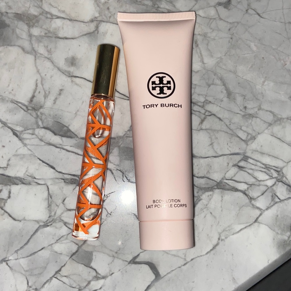NEW Tory Burch signature travel size rollerball perfume & body lotion